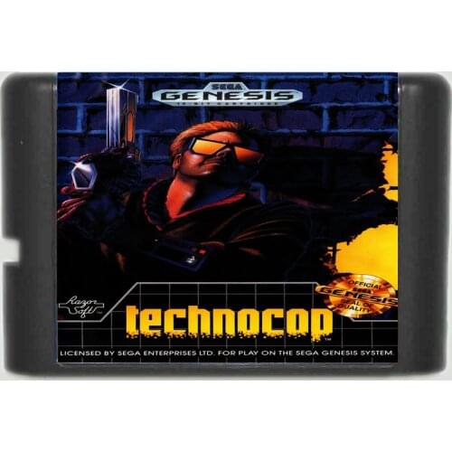 Technocop 16 bit MD Game Card For Sega Mega Drive For Genesis