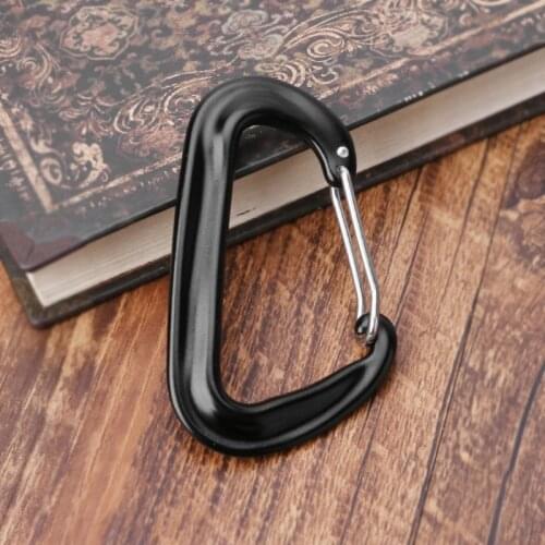 55KD Aviation Aluminum D Shape Carabiner 12KN Hammock Safety Clasp Climbing Buckle