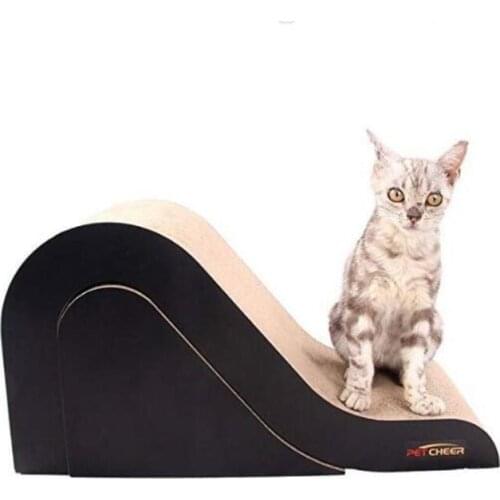 Slider 2 Piece Premium Cat Scratcher Corrugated Paper Kitten Scratch Board Natural Incline Scratching Post