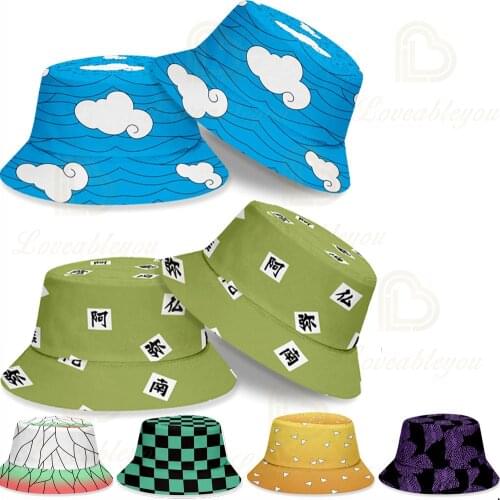 Anime Demon Slayer Hat Kamado Tanjirou Kamado Nezuko Cosplay Summer Hat Cartoon Cap Sun Helmet