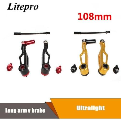 Litepro BMX Folding Bike V Brake CNC UltraLight V Brake Clamp Bicycle Parts Long Arm brake Bicycle Accessories for Fnhon412