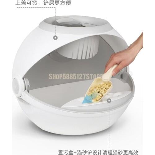 Cat Litter Basin Fully Closed Extra Large Cat Toilet Deodorization And Anti Splashing