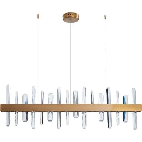 Nordic Stainless Steel Pendant Lights Decoration For Dining Room Bar Counter Modern Creative Design LED Crystal Hanging Lamps