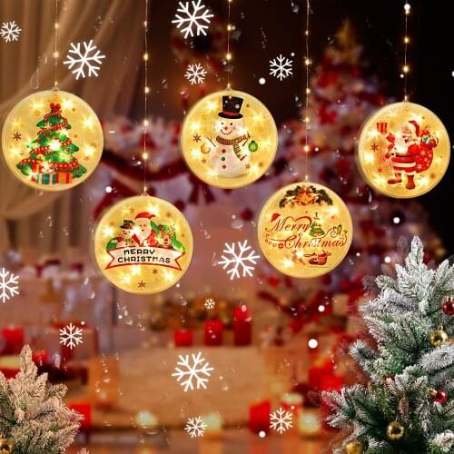 Indoor Hanging Christmas String Light 5PCS 3D Curtain Lights With Remote Control Windows Wall Door Bedroom Fairy Garland Light