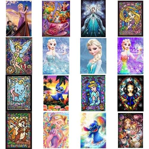 Full Square/Round Diamond Painting Cross stitch 5D 3D DIY Cartoon Princess Embroidery Mosaic Picture Artist Home Decoration Gift