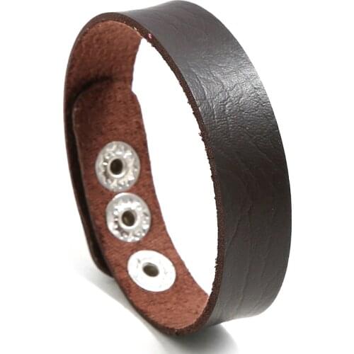 Factory Direct Sales! Brown Bracelet for Men Women Leather Bracelets & Bangles Black and Brown Color Bracelet for Man
