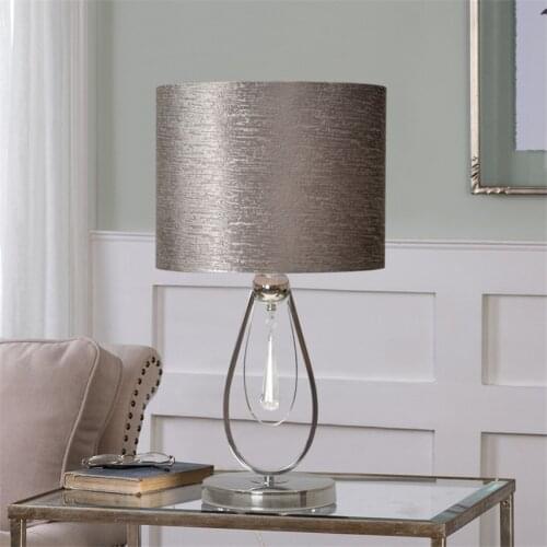 Nordic Modern Velvet Lampshade Table Lamps Bedroom Bedside High-grade Gray Desk Lights Living Room Hotel Room Designer Lighting