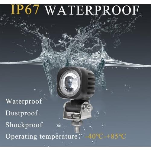 Led Work light 10W Square Flood Spot light Offroad LED work light 10V-30V Waterproof 6000K Car-styling Bulb For Car Truck SUV