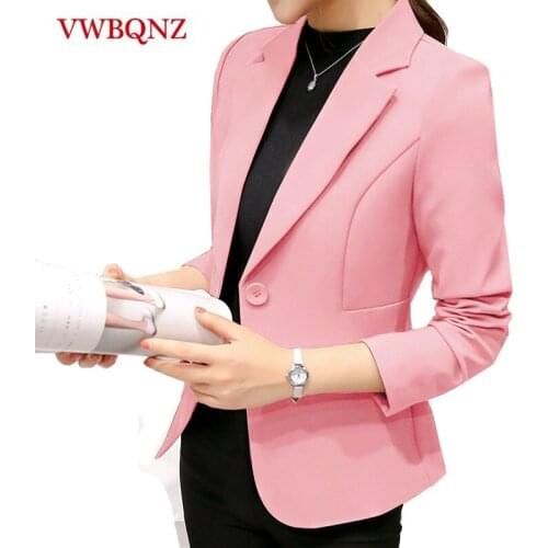 White Women Blazers And Jackets Spring Autumn Fashion Office Business Single Button Blazer Femenino Ladies Slim Blazer Female