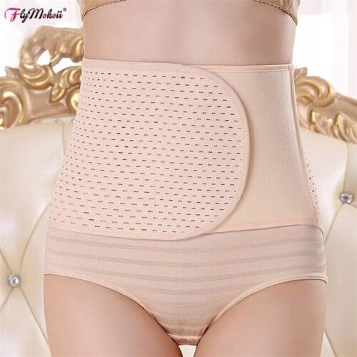 2pcs Women Shapewear Maternity Corset Waist Cincher Plus Size Postpartum Belt Body Shaper Modeling Strap Slimming Underwear