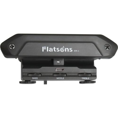 FLATSONS Acoustic Guitar Pickup Amplifier with Mic Bass Middle Treble Controls High Quality Multi-functional FP-1 Dual Pickup