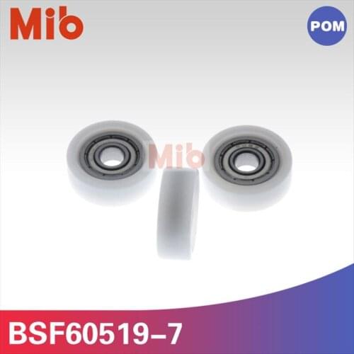 1pcs/lot 605zz 605z 605 POM PLASTIC forming wall chest CLOSET sliding roller wheel 0.75inches minisize BSF60519-7 5*19*7mm