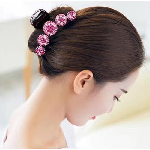 2021 New Big Rhinestone Hair Claws Crab Hairpins Elegant Crystal Hair Clips Barrettes Ponytail Girls Hair Accessories Hairgrip