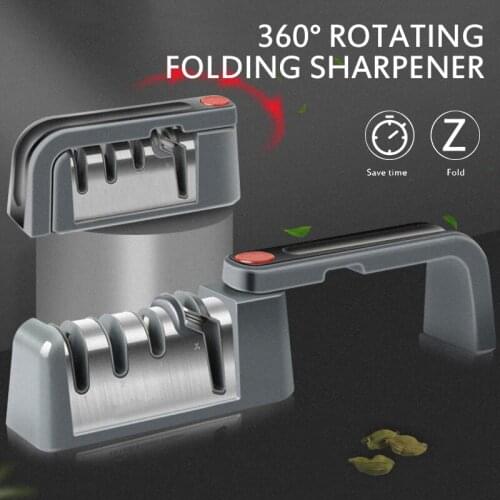 4 in 1 Folding Handheld Knife Sharpener Kitchen Sharpening Stone Tungsten Diamond Ceramic Grinder Tools Mini Knife Sharpening