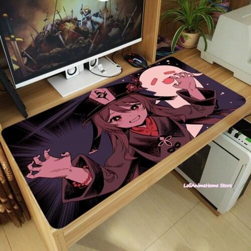 Game Genshin Impact Hu Tao Large Mouse Pad Thicken Laptop Gaming Mice Mat Desk Keyboard Mat Anti-Slip Playmat Cosplay Gift
