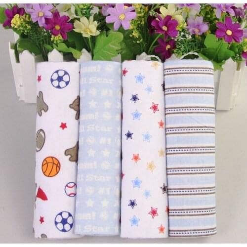Baby Blanket 100% Cotton Multifunctional Super Soft Newborn Baby Receiving Blanket 76x76 cm Infant Bedsheet 4 Pieces / Pack