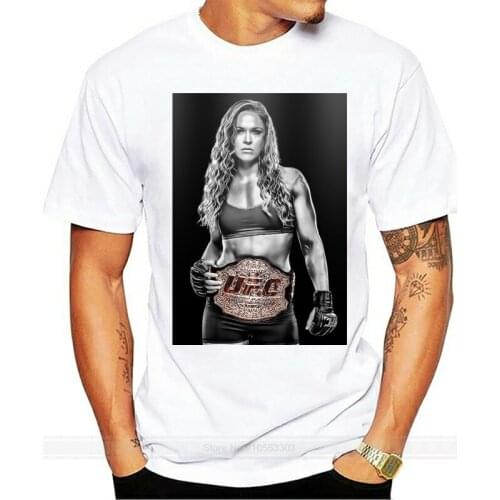 Funny Tee Ronda Rousey Fear The Return Mens T-Shirt women cotton tshirt men summer fashion t-shirt euro size