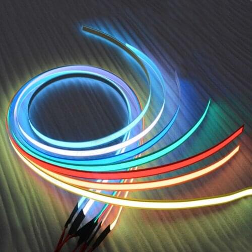 12V 1m Flexible Glow El tape led Light EL Wire Rope Cable waterproof led strip lights +12V Car cigarette Lighter inverter