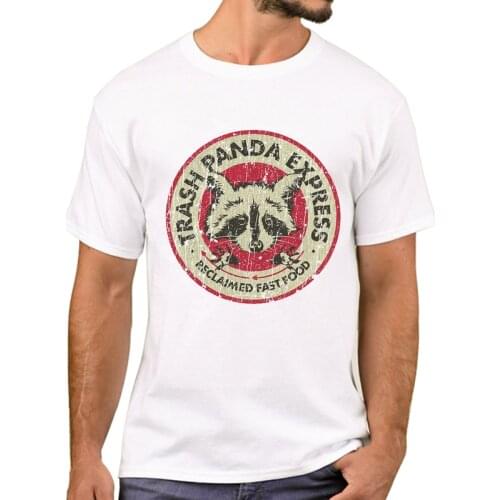 TEEHUB Hot Hipster Trash Panda Express Men T-Shirt Funny Retro Raccoon Printed T Shirts Short Sleeve Tshirts Cool Trasher Tee