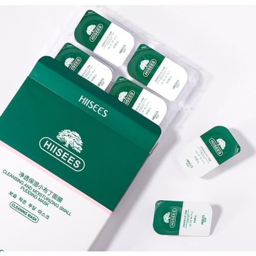 Hot！8pcs/lot Green Tea Face Peeling Mask Remove Blackheads Dead Skin Cleans Facial Mask Moisturizing Clean Mud Mask TSLM1