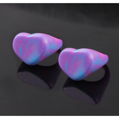 Cute Charm Colorful Heart Resin Rings For Women Girls Statement Big Acrylic Finger Ring Fashion Party Jewelry Gifts Accessories