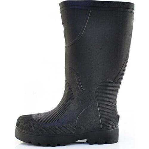 Alealfalling Mens Eva Foam Rain Boots Thick High Medium Low Rain Boots Work Shoes Non-slip Wear-resistant Acid-resistant Soda