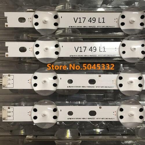 12Pieces/lot New Kit strip For LG 49UV340C 49UJ6565 49UJ670V 49 V17 ART3 2862 2863 6916L-2862A 6916L-2863A V1749L1
