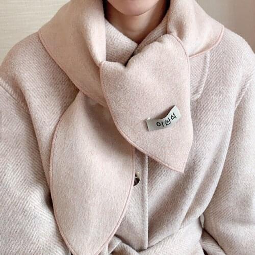 Autumn Winter Cashmere Blended scarf Shawl Womens solid thick shawl neck warm