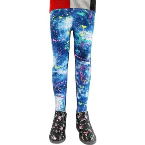 Autumn Leggings Girls Pants Winter Children Plus Velvet Pants Thicken Warm Long Trousers Kids Baby Cartoon Skinny Pencil Pants