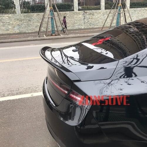 Use For Lincoln MKZ 2014-2020 Year Spoiler ABS Plastic Carbon Fiber Look Rear Trunk Wing Car Body Kit Accessories