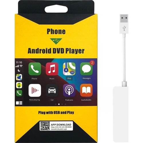 Auto Car Play USB Dongle Wired Dongle For iPhone iOS Android Auto Car Radio with Android System Version 4.4.2 and Above GPS Map