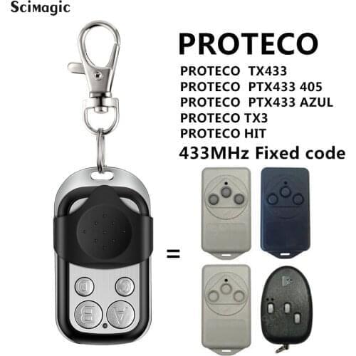 2x 433MHz fixed code Clone remote control PROTECO TX433/PTX433 405/PTX433 AZUL/TX3/HIT Garage Opener command