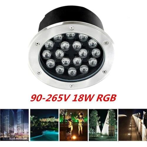 18W Super Beauty LED Buried Light Circular Underground Landscape Lamp IP65 Waterproof Path Way Garden Lawn Decoration