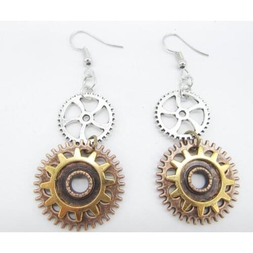 Women`s Multi Gears Steampunk Drop Earring