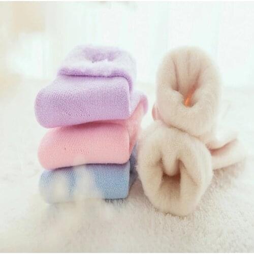 Winter Warm Socks Women Thermal Wool Socks Fluffy Fuzzy Cashmere Snow Cotton Sock White Black Terry Sleeping Sock Jerrinut 1Pair