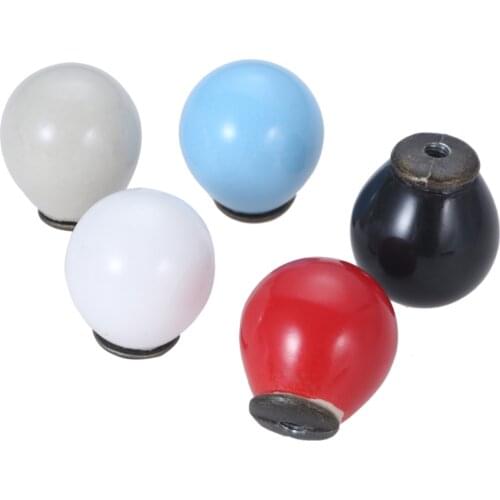 1Pc 21*26mm Round Ceramic Door Knobs Cabinet Drawer Dresser Cupboard Kitchen Furniture Pulls Handle Kid'Room Decoration Handles