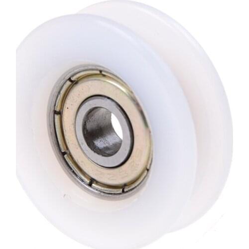 1PCS 6*30*10mm U Groove Nylon Flexible Ball Bearings Wheels Roller U Groove Pulley Rail Ball Bearing