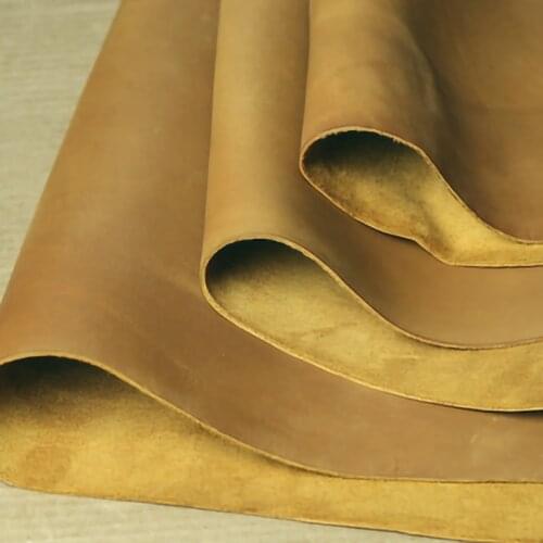 2.0mm Thick Authentic Leather Oil Tanning Genuine True Skin For Belt Shoes Bag Watch Strap Scrapbook Cover DIY Craft Accessories