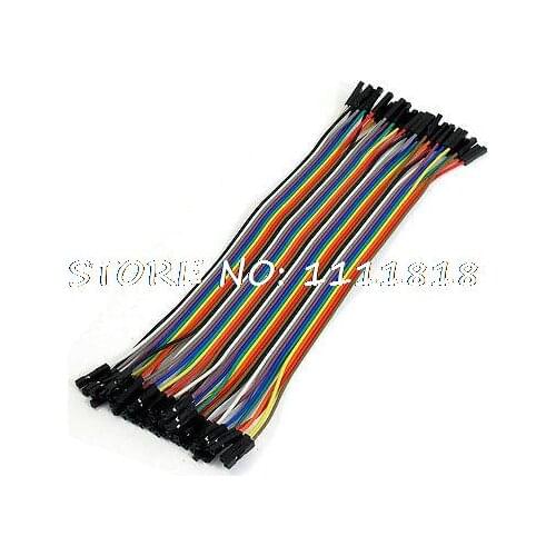 40 PCS 20CM Female to Female 1 Pin Plug Jumper Cable Wire for Arduino