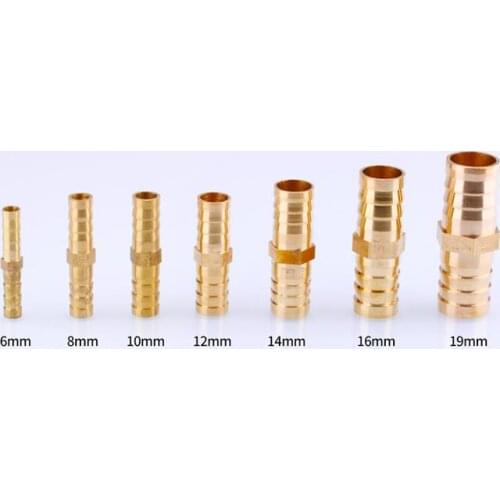 5pcs Copper pagoda quick connector two-way connection 6mm 8mm 10mm 12mm 14mm 16mm