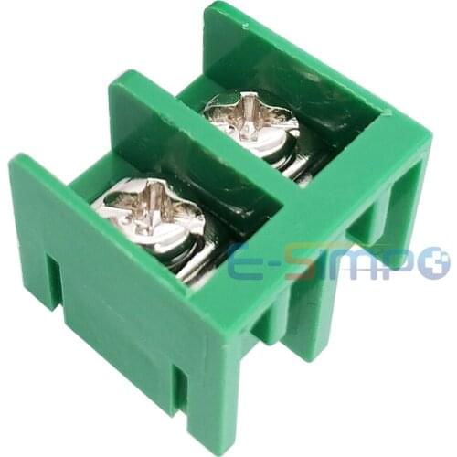 50pcs/lot 9.5mm Pitch 2P 3P 4P Pin Straight Barrier Screw PCB Wire Connector blocks HB-9500 Green Terminal Block