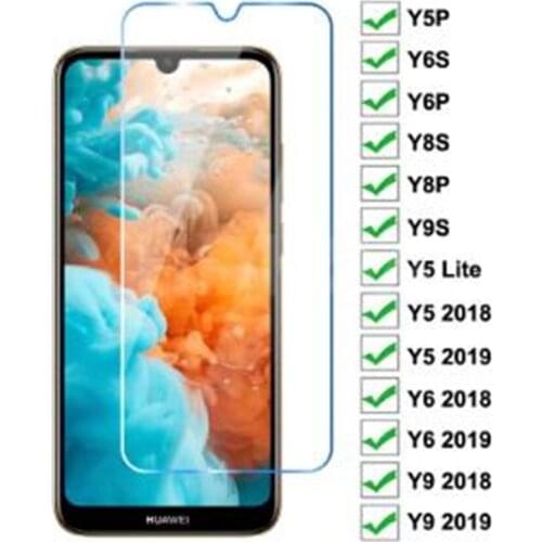 9H Tempered Glass For Huawei Y5P Y6P Y6S Y8S Y8P Y9S Y5 Lite Screen Protector Huawei Y5 Y6 Y9 Prime 2018 2019 Protective Glass