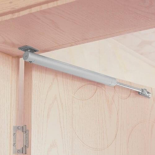 Automatic Door Closer 60kg Soft Closure Adjustable Gas Spring 110 Degree Positioning Stop Door Hardware Aluminum Alloy