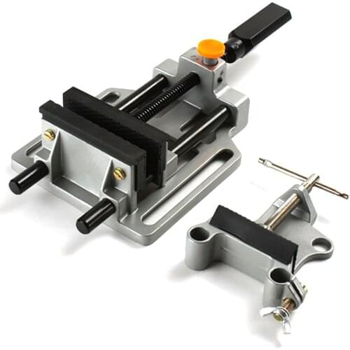 100mm Quick Release Drill Vise Heavy-duty Die-cast Aluminum Alloy Release Button for Drill Presses Work Benches