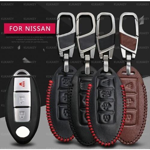 KUKAKEY Key Case Cover For Nissan Qashqai J11 J10 Juke Tiida Note Almera X-Trail T32 T31 Car Keychain Key Fob Holder Accessories