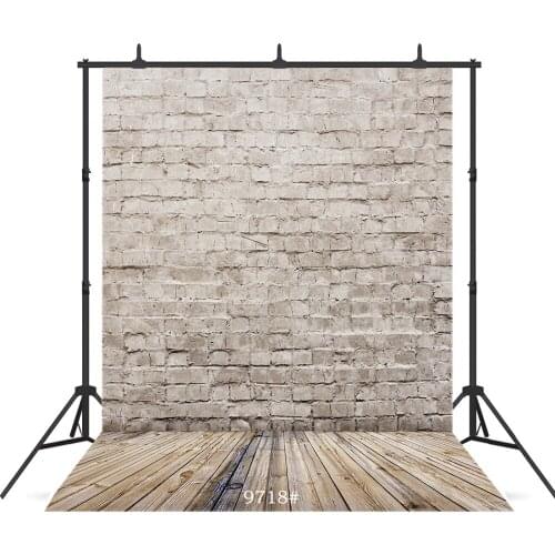 White Brick Wall Wooden Floor Vinyl Background For Photo Session Portrait Children Baby New Born Backdrop Photocall Photo Studio