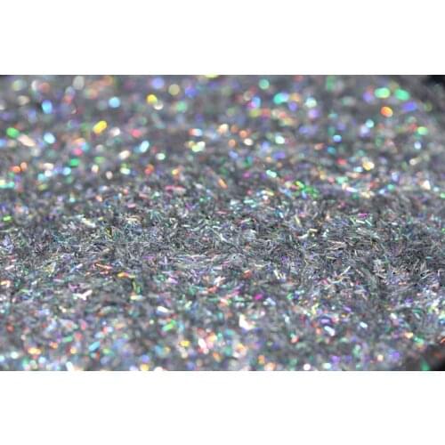 Holographic Silver Sequin Bar shaped Glitter for slime, tinsel shape, glitter wholesale craft supplies, bulk