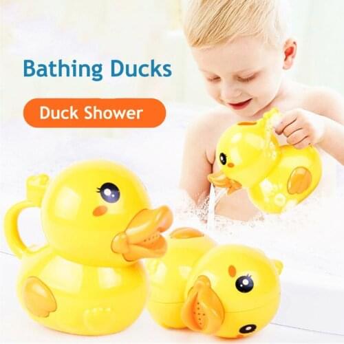 Baby Shower Water Toys For Swimming Pool Cute Duck Watering Can Bath Ducks Shower Bath Toys For Children 0 24months