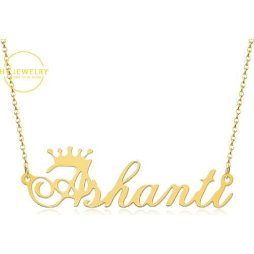 Custom Name Necklace Personalised Names Necklaces Stainless Steel Pendant Necklace Nameplate Name Pendant Women Birthday Gift