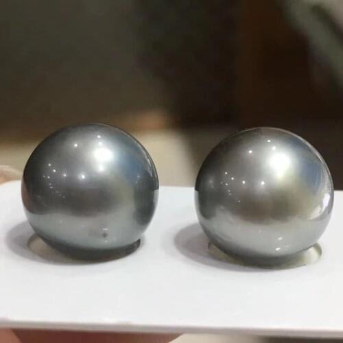 MADALENA SARARA AAA Tahitian Saltwater Pearl Grey Black 11-12mm Loose Bead Luxury Elegant For Lady Necklace